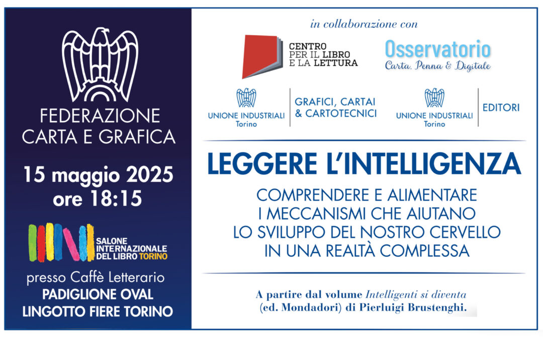 Leggere l’Intelligenza: giovedì 15 maggio la Federazione al Salone del Librodi Torino