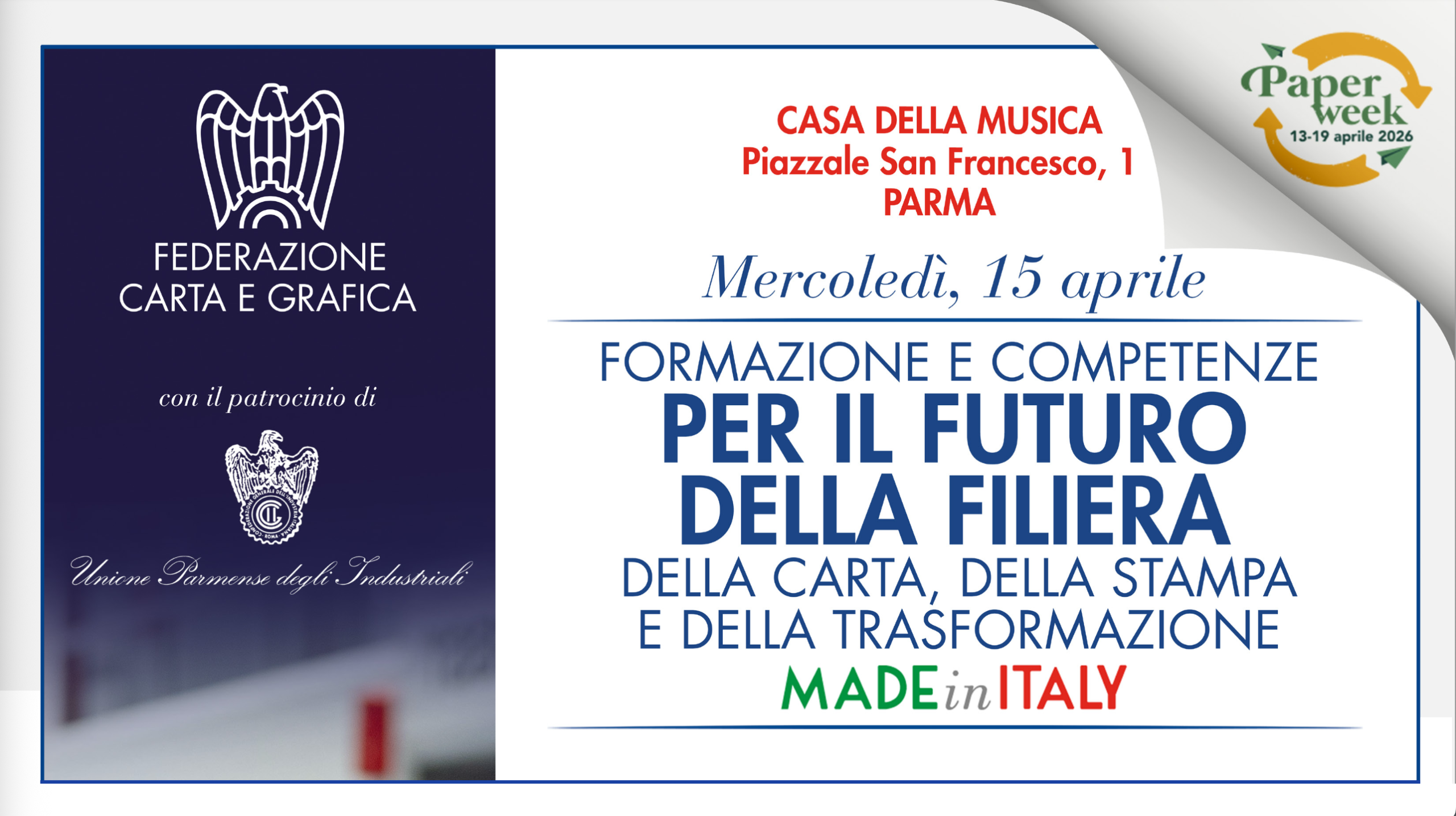 La Federazione celebra il Made in Italy del riciclo carta, a Parma il ...